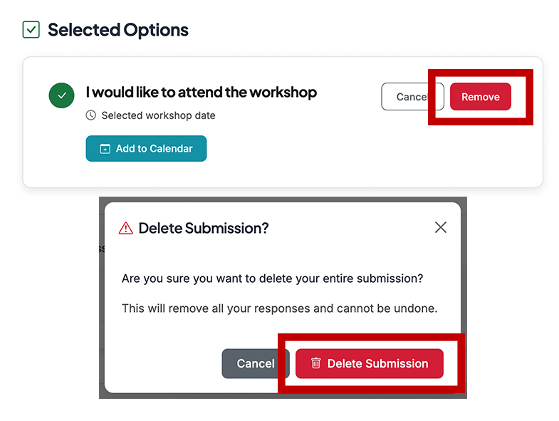 Dropin Workshop Cancellation Confirmation